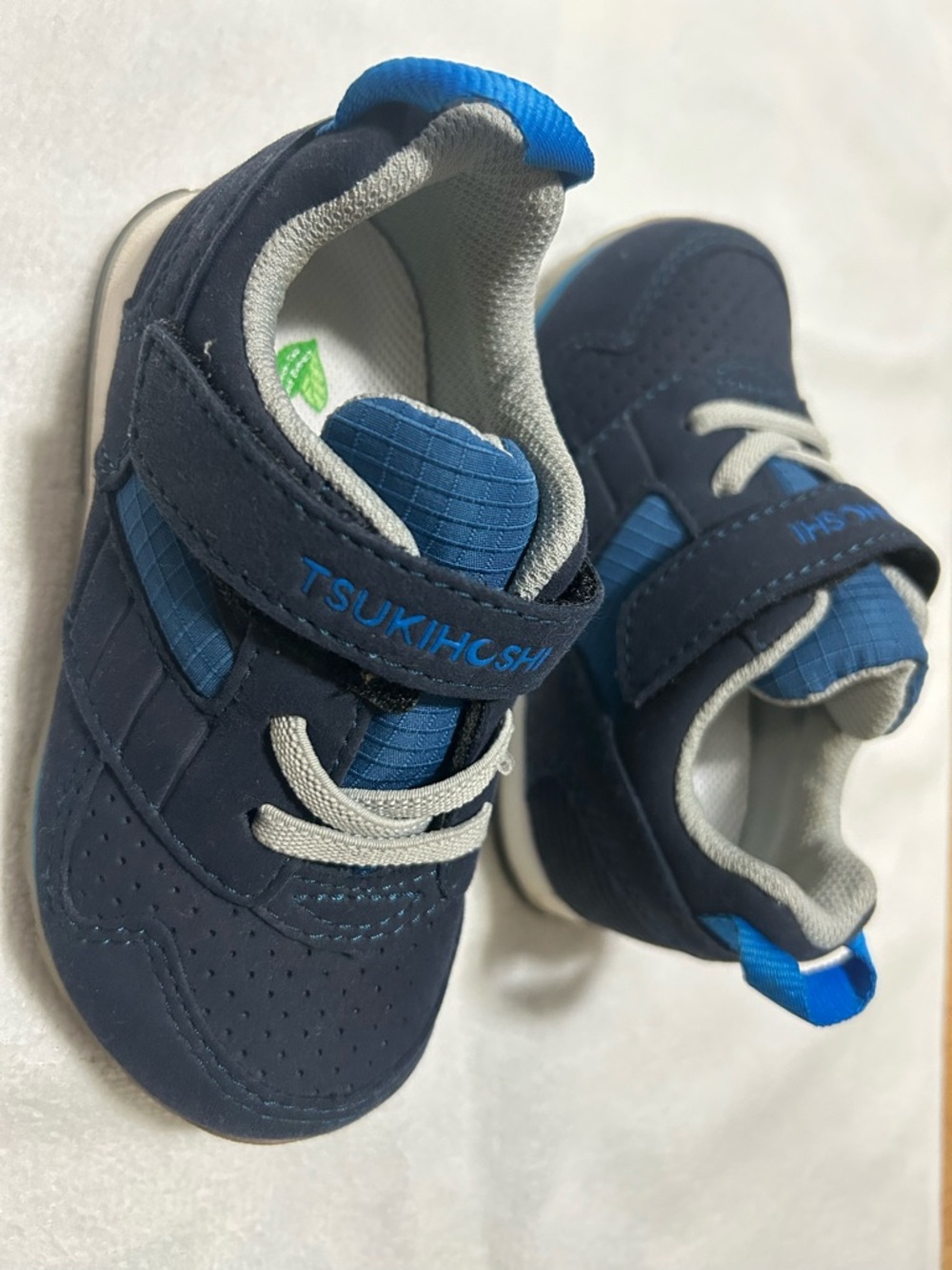 Tsukihoshi Kids Navy and Bright Blue Hook-and-Loop Sneakers
